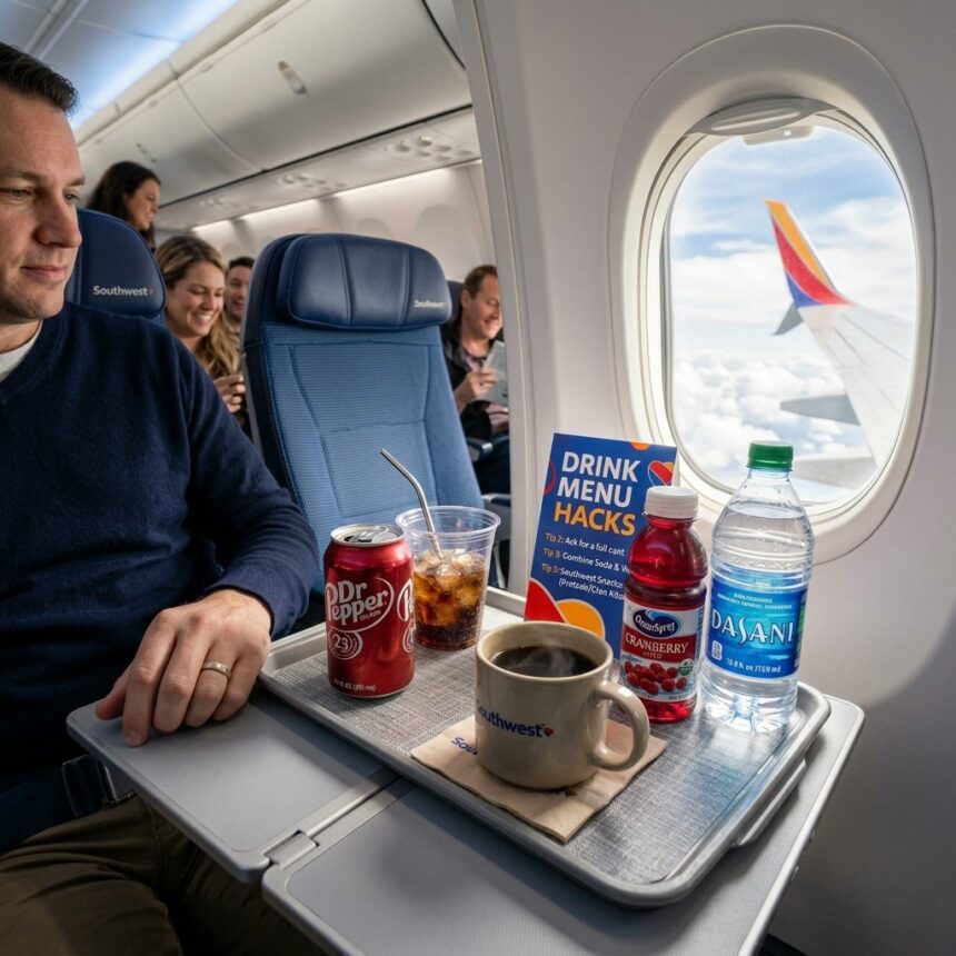 Use the Southwest Drink Menu Hack to save on flights with free drinks, loyalty perks, drink prices, margaritas, coupons, and the latest onboard options.