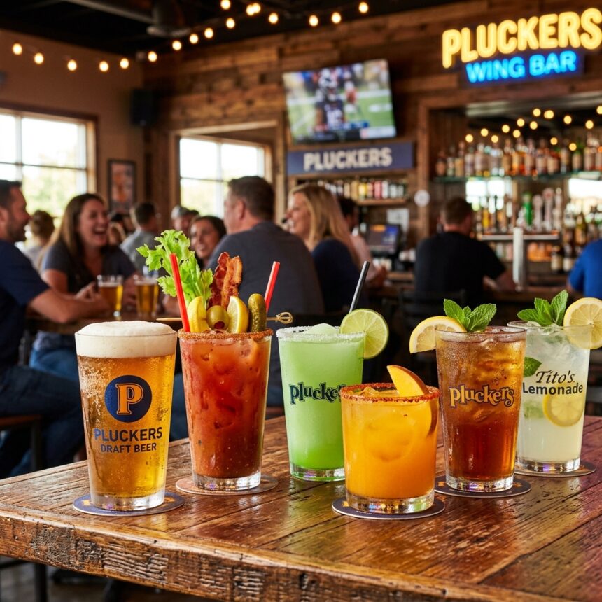 Pluckers Drink Menu