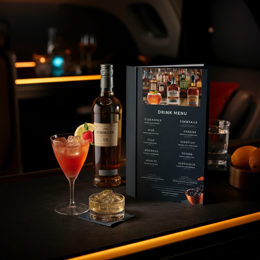 american airlines drink menu