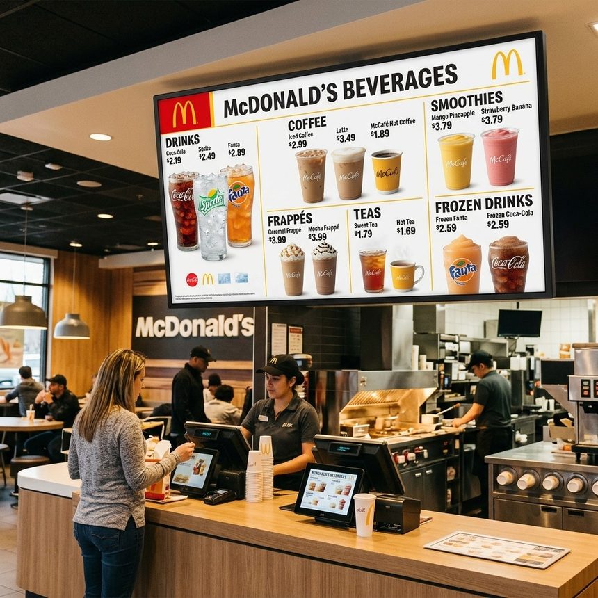 McDonald’s DRINK MENU With Prices