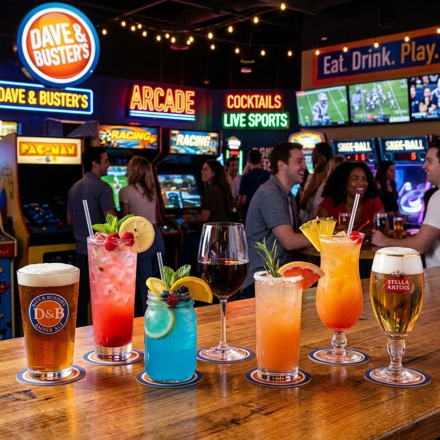 Dave & Buster’s Drink Menu