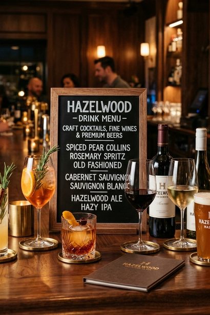 Hazelwood Drink Menu