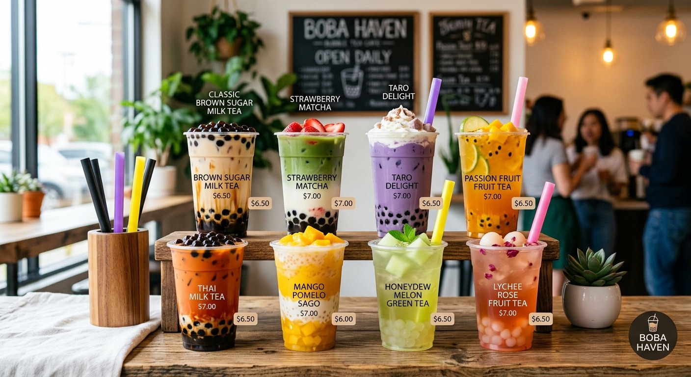 Boba Drinks Menu