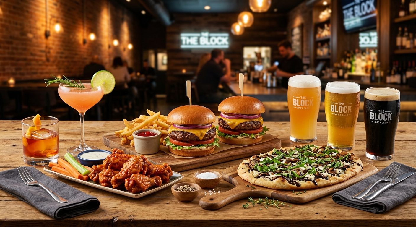 The Block Food and Drink Menu
